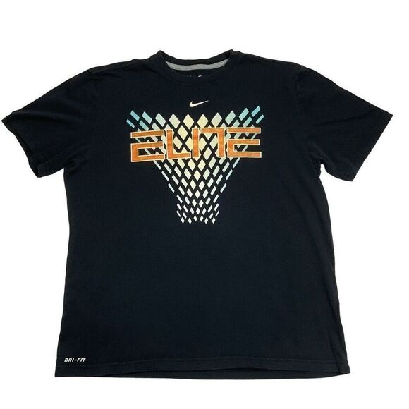 Nike Dri Fit Elite Basketball T Shirt Men’s Large Front‎ Hoop Graphic - Picture 1 of 8